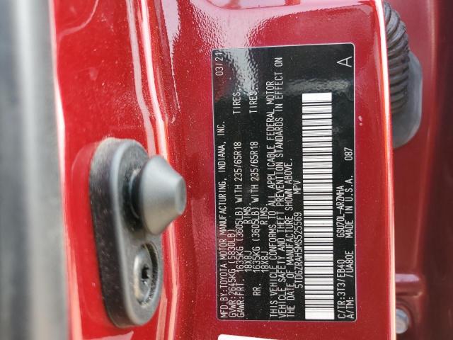 5TDGZRAH5MS525569 - 2021 TOYOTA HIGHLANDER XLE MAROON photo 13