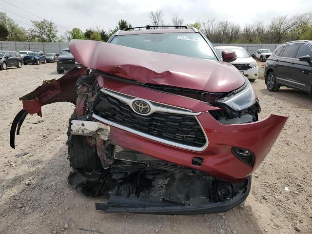 5TDGZRAH5MS525569 - 2021 TOYOTA HIGHLANDER XLE MAROON photo 5