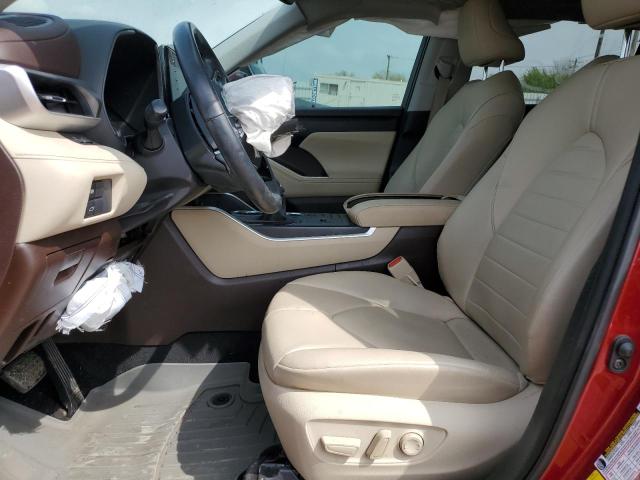 5TDGZRAH5MS525569 - 2021 TOYOTA HIGHLANDER XLE MAROON photo 7