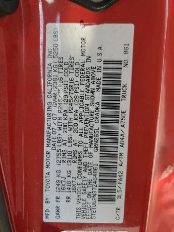 5TETU62N37Z464861 - 2007 TOYOTA TACOMA PRERUNNER ACCESS CAB RED photo 13