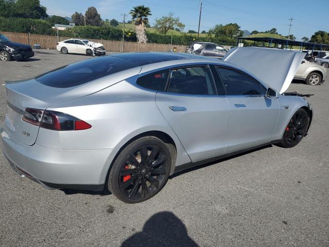 5YJSA1H14EFP31824 - 2014 TESLA MODEL S 银色 照片 3