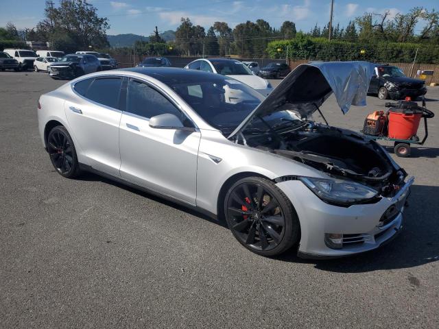 5YJSA1H14EFP31824 - 2014 TESLA MODEL S 银色 照片 4