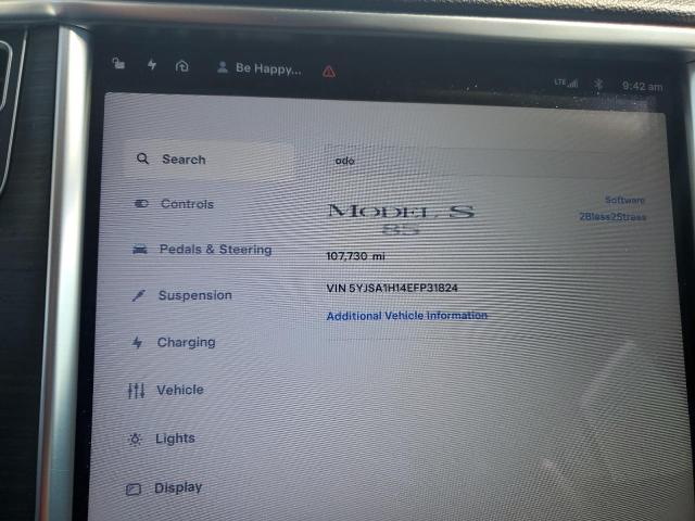 5YJSA1H14EFP31824 - 2014 TESLA MODEL S 银色 照片 9