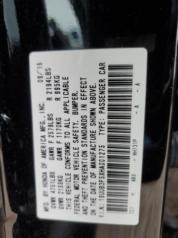 19UUB3F5XHA001275 - 2017 ACURA TLX TECH BLACK photo 12