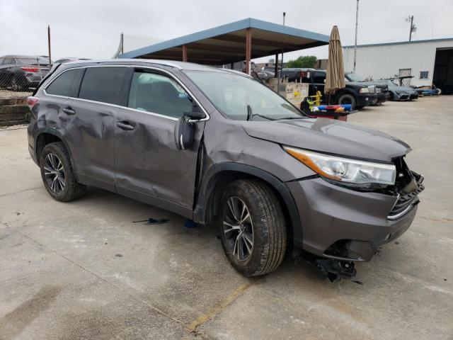 5TDKKRFH6GS502829 - 2016 TOYOTA HIGHLANDER XLE GRAY photo 4
