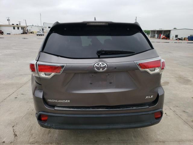 5TDKKRFH6GS502829 - 2016 TOYOTA HIGHLANDER XLE GRAY photo 6
