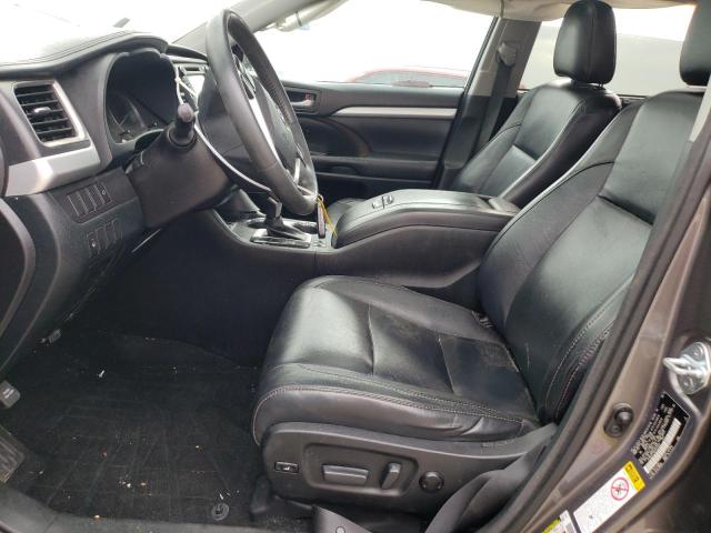 5TDKKRFH6GS502829 - 2016 TOYOTA HIGHLANDER XLE GRAY photo 7