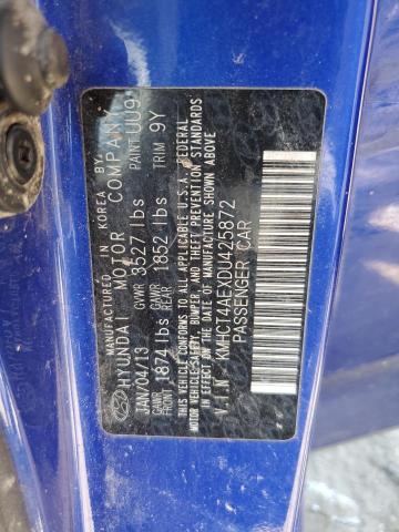 KMHCT4AEXDU425872 - 2013 HYUNDAI ACCENT GLS BLUE photo 12