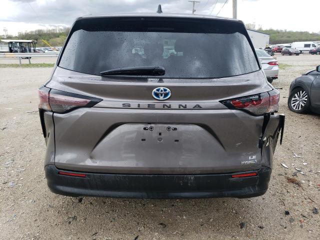 5TDKRKEC8PS166223 - 2023 TOYOTA SIENNA LE GRAY photo 6