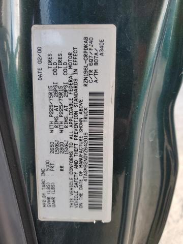 4TASM92N0YZ642019 - 2000 TOYOTA TACOMA XTRACAB PRERUNNER 绿色 照片 12