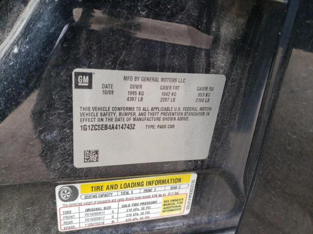 1G1ZC5EB4A4147432 - 2010 CHEVROLET MALIBU 1LT 黑色 照片 12