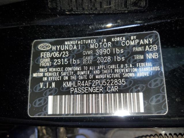 KMHLR4AF2PU522835 - 2023 HYUNDAI ELANTRA N LINE BLACK photo 12