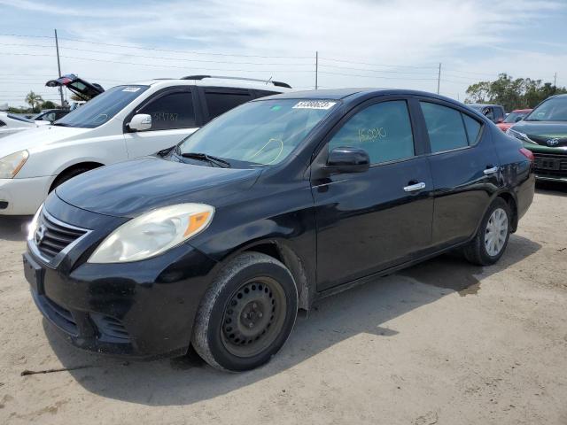 3N1CN7AP1CL870546 - 2012 NISSAN VERSA S BLACK photo 1