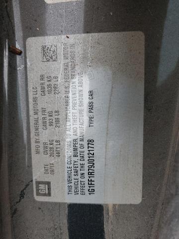 1G1FF1R79J0121778 - 2018 CHEVROLET CAMARO SS CHARCOAL photo 12