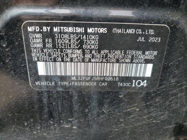 ML32FUFJ5RHF02618 - 2024 MITSUBISHI MIRAGE G4 ES BLACK photo 12