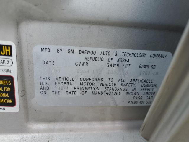 KL1TD56696B521149 - 2006 CHEVROLET AVEO BASE Gümüş foto 12