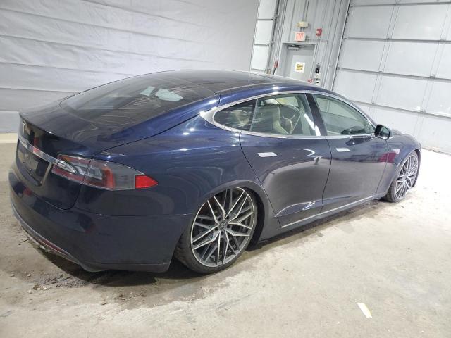 5YJSA1DP3DFP04820 - 2013 TESLA MODEL S BLUE photo 3