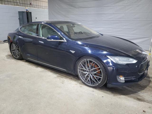 5YJSA1DP3DFP04820 - 2013 TESLA MODEL S BLUE photo 4