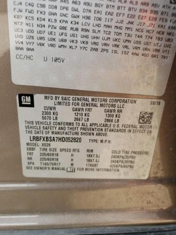 LRBFXBSA7HD052820 - 2017 BUICK ENVISION ESSENCE BROWN photo 13