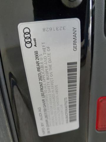 WAUB4CF55KA079273 - 2019 AUDI S5 PREMIUM PLUS შავი ფოტო 12