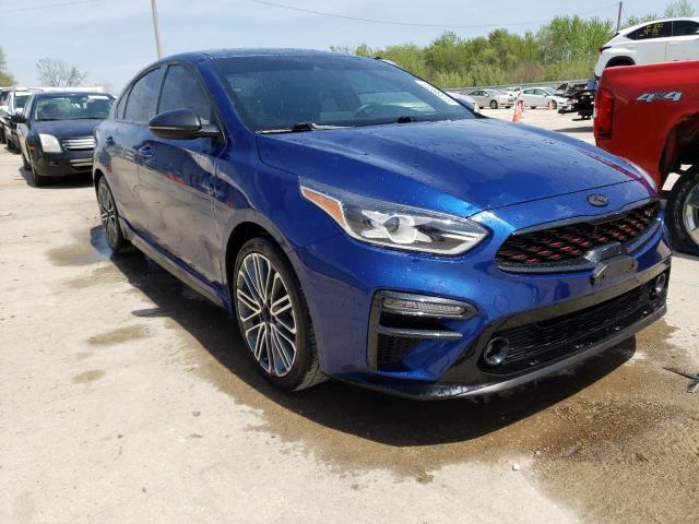 3KPF44AC1ME271337 - 2021 KIA FORTE GT BLUE photo 4