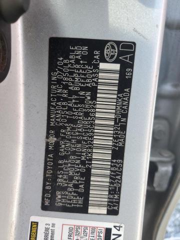 2T1KR32E95C356825 - 2005 TOYOTA COROLLA MA XR SILVER photo 12