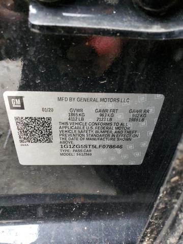 1G1ZG5ST5LF078646 - 2020 CHEVROLET MALIBU RS 黑色 照片 12