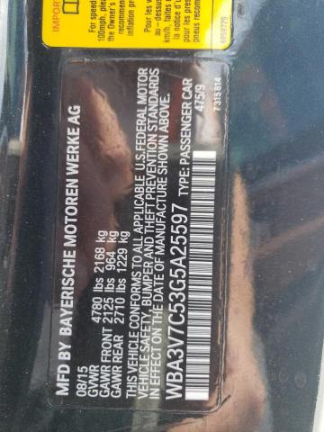 WBA3V7C53G5A25597 - 2016 BMW 428 I SULEV BLACK photo 13