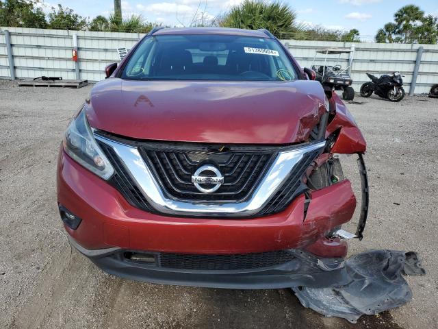 5N1AZ2MG7JN151785 - 2018 NISSAN MURANO S RED photo 5