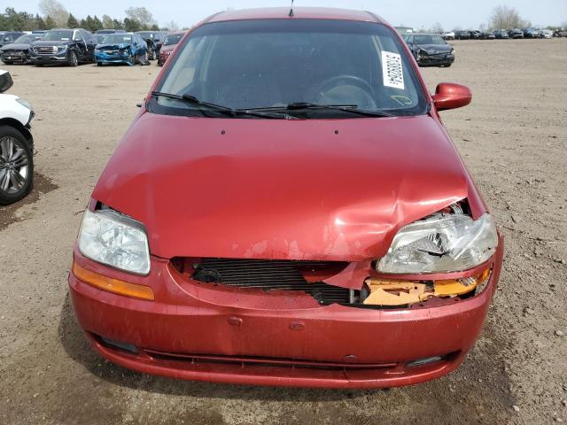 KL1TD66676B651081 - 2006 CHEVROLET AVEO BASE RED photo 5