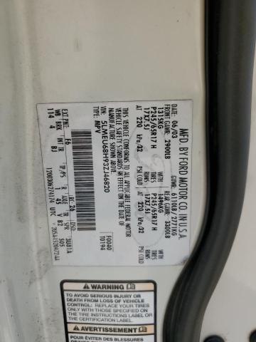 5LMEU68H93ZJ46820 - 2003 LINCOLN AVIATOR თეთრი ფოტო 13