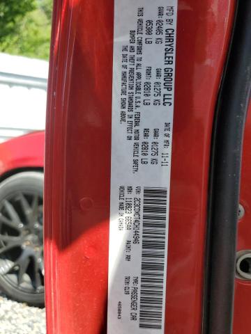 2C3CDXCT4CH144946 - 2012 DODGE CHARGER R/T RED photo 13