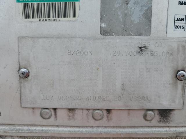 1UYVS25394U192520 - 2004 UTILITY TRAILER Ağ foto 10