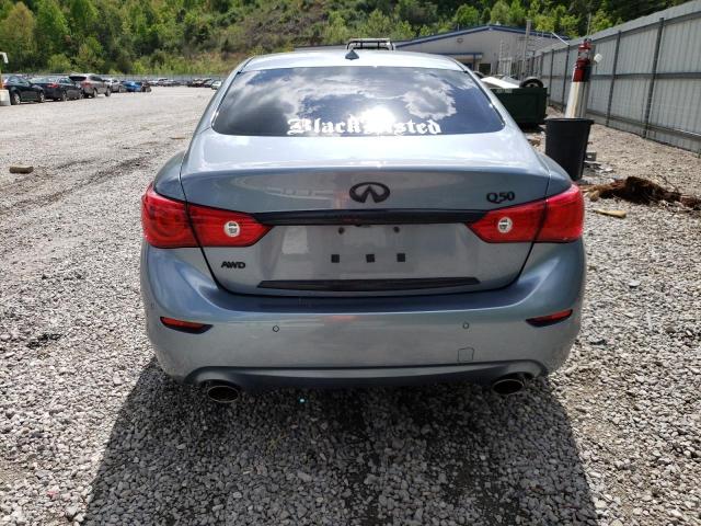 JN1BV7AR1FM403182 - 2015 INFINITI Q50 BASE BLUE photo 6