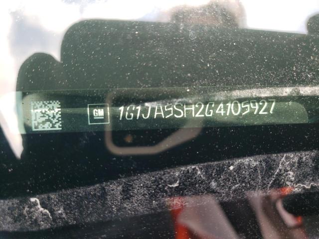 1G1JA5SH2G4105927 - 2016 CHEVROLET SONIC LS წითელი ფოტო 12