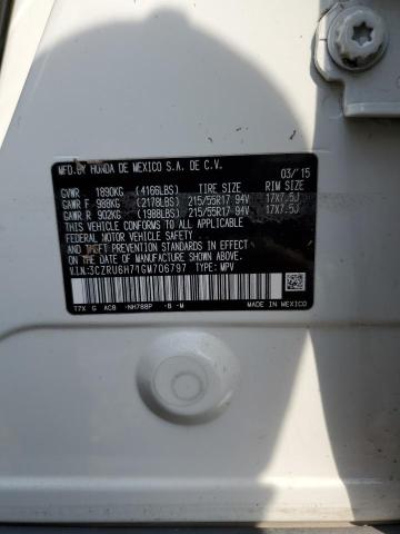 3CZRU6H71GM706797 - 2016 HONDA HR-V EXL თეთრი ფოტო 14