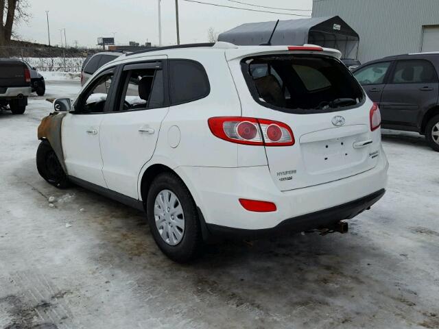 5NMSHDAG2AH413298 - 2010 HYUNDAI SANTA FE SE WHITE photo 3