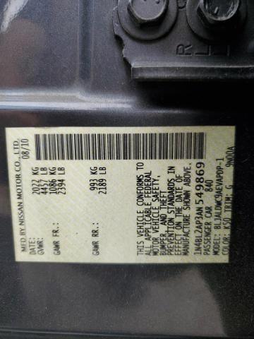 1N4BL2AP3AN549869 - 2010 NISSAN ALTIMA SR SILVER photo 12