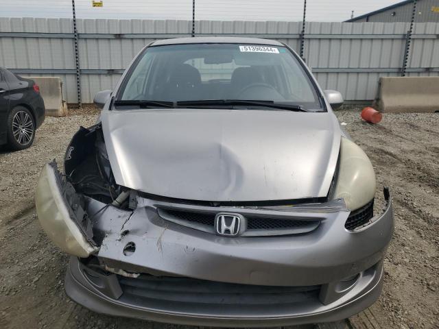 JHMGD37607S054863 - 2007 HONDA FIT S SILVER photo 5