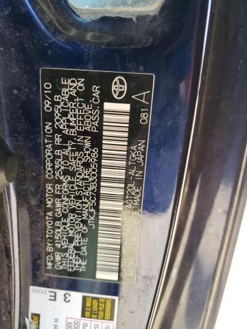 JTKJF5C73B3005986 - 2011 TOYOTA SCION TC BLUE photo 12