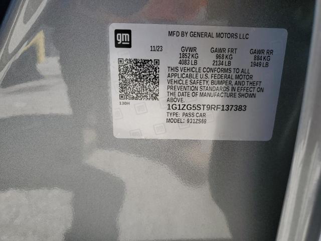 1G1ZG5ST9RF137383 - 2024 CHEVROLET MALIBU RS 银色 照片 13