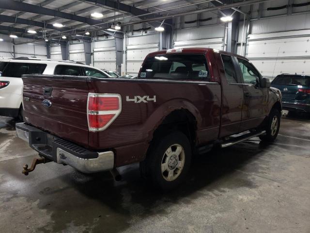 1FTRX14839FA40463 - 2009 FORD F150 SUPER CAB BURGUNDY photo 3