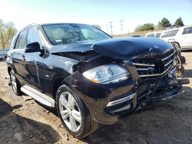 4JGDA5HB3CA021632 - 2012 MERCEDES-BENZ ML 350 4MATIC BLACK photo 4