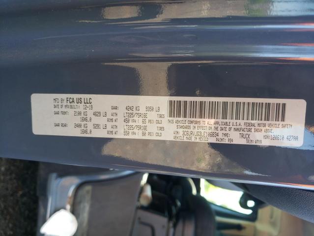 3C6URVJG3LE106834 - 2020 RAM PROMASTER 3500 HIGH ლურჯი ფოტო 13