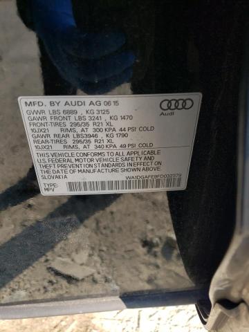 WA1DGAFE9FD032379 - 2015 AUDI Q7 PRESTIGE BLACK photo 13