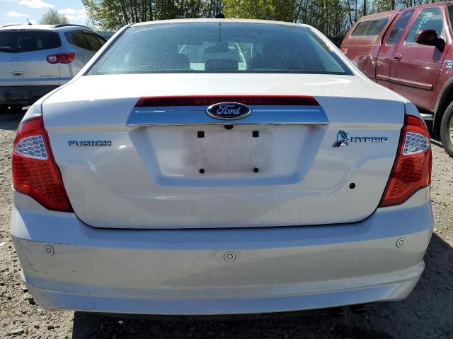 3FADP0L3XBR117158 - 2011 FORD FUSION HYBRID WHITE photo 6