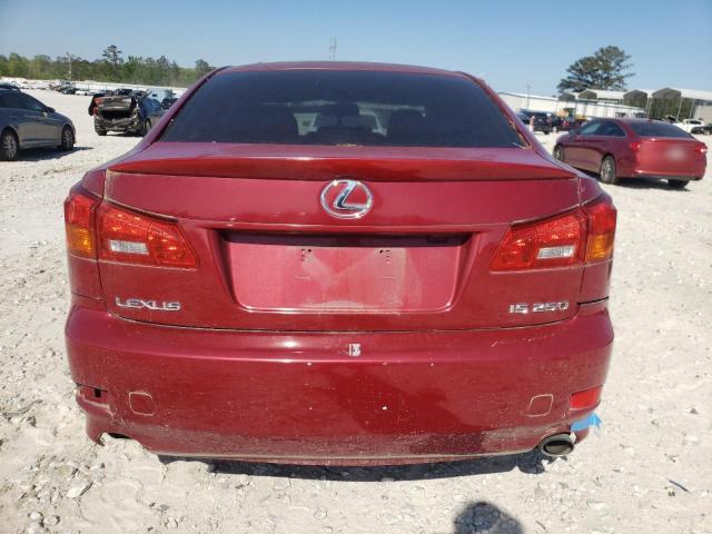 JTHBK262962007290 - 2006 LEXUS IS 250 RED photo 6