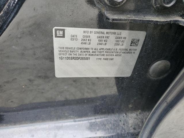 1G11D5SR2DF265001 - 2013 CHEVROLET MALIBU 1LT 黑色 照片 13
