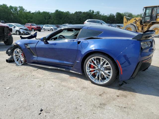 1G1YU2D64H5600710 - 2017 CHEVROLET CORVETTE Z06 3LZ BLUE photo 2