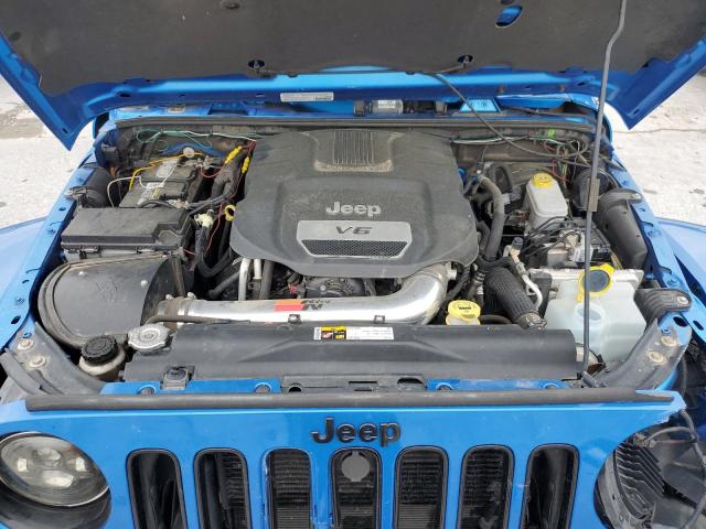 1C4AJWBG2EL239151 - 2014 JEEP WRANGLER SAHARA BLUE photo 11